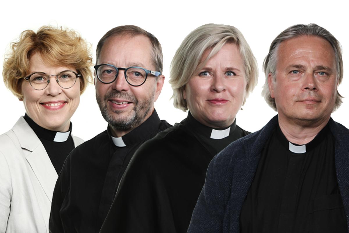 Espoon piispanvaaleissa ovat ehdolla Kaisamari Hintikka, Juhani Holma, Leena Huovinen ja Sammeli Juntunen.